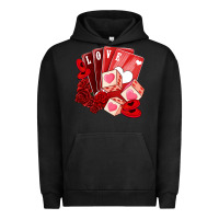 Pigment Black valentines day feeling lucky Urban Hoodie - NancyCooperArtShop