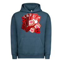 Pigment Midnight Navy valentines day feeling lucky Urban Hoodie - NancyCooperArtShop