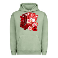 Pigment Oil Green valentines day feeling lucky Urban Hoodie - NancyCooperArtShop