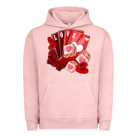 Pigment Salmon valentines day feeling lucky Urban Hoodie - NancyCooperArtShop