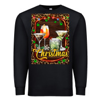 Black cocktail set for Christmas Premium Sweatshirt - AdoDesignShop