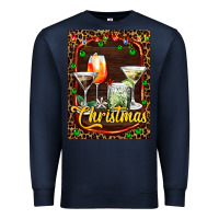 Navy cocktail set for Christmas Premium Sweatshirt - AdoDesignShop