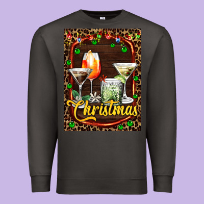 Cocktail Set For Christmas Premium Sweatshirt Designed By Adodesignshop