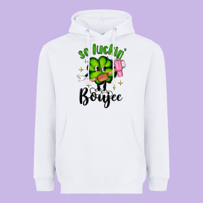 So Luckin Boujee Heavyweight Hoodie Designed By Artiststas