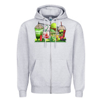 Heather Grey tennis coffee cups Zipper Hoodie - Zillion Design Studio