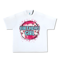 White birthday girl Urban Heavy Tee - MaliasSmallBusiness