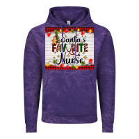 Cloud Purple santa's favorite nurse Vintage Hoodie - AdoDesignShop