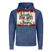 Vintage Denim santa's favorite nurse Vintage Hoodie - AdoDesignShop