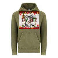 Vintage Olive santa's favorite nurse Vintage Hoodie - AdoDesignShop