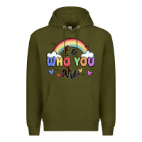 Army Green be who you are Premium Hoodie - MaliasSmallBusiness