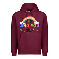 Burgundy be who you are Premium Hoodie - MaliasSmallBusiness