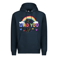 Navy be who you are Premium Hoodie - MaliasSmallBusiness