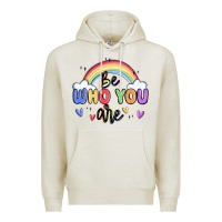 Oatmeal Heather be who you are Premium Hoodie - MaliasSmallBusiness