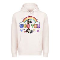 Pale Pink be who you are Premium Hoodie - MaliasSmallBusiness