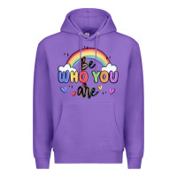 Purple be who you are Premium Hoodie - MaliasSmallBusiness