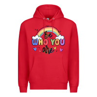Red be who you are Premium Hoodie - MaliasSmallBusiness