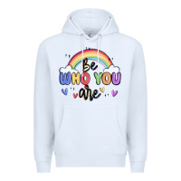 White be who you are Premium Hoodie - MaliasSmallBusiness