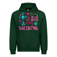 Forest Green jesus is my valentine Urban Hoodie - NancyCooperArtShop