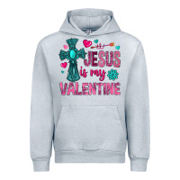 Heather Grey jesus is my valentine Urban Hoodie - NancyCooperArtShop