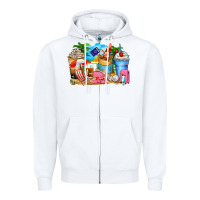 White travel coffee cups Zipper Hoodie - Zillion Design Studio