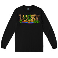 Black st patricks shamrock gold with rainbow Long Sleeve Tee - RanaPortraitStore