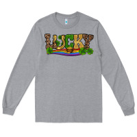 Heather Grey st patricks shamrock gold with rainbow Long Sleeve Tee - RanaPortraitStore