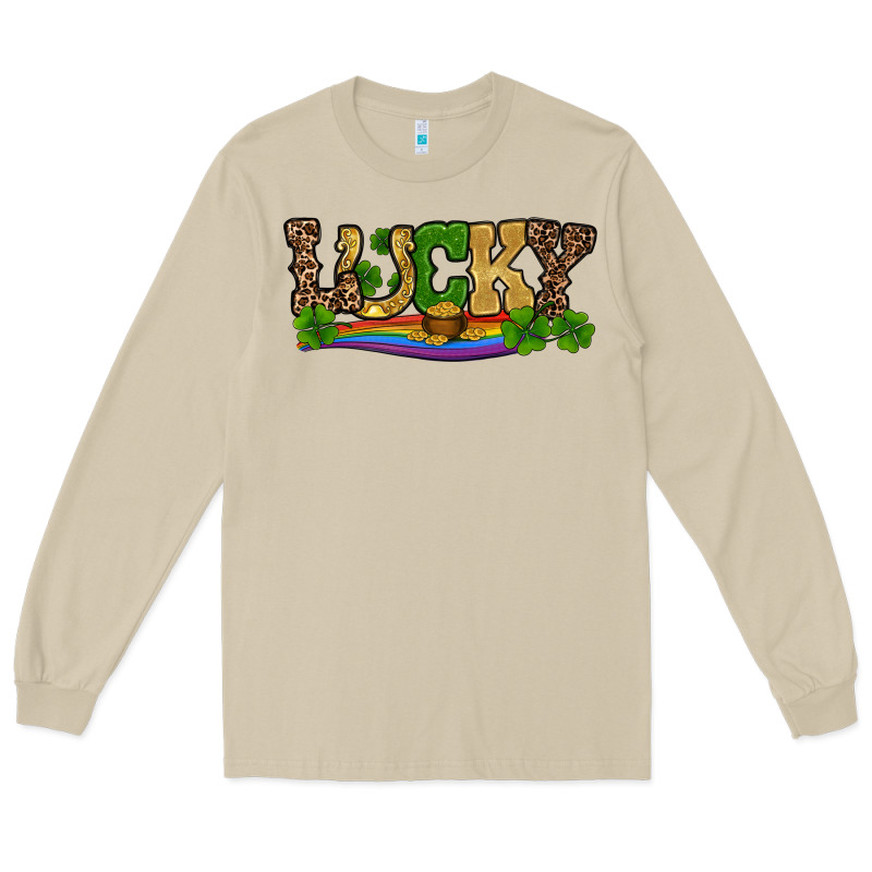 St Patricks Shamrock Gold With Rainbow Long Sleeve Tee by RanaPortraitStore | Teevron