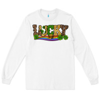 White st patricks shamrock gold with rainbow Long Sleeve Tee - RanaPortraitStore
