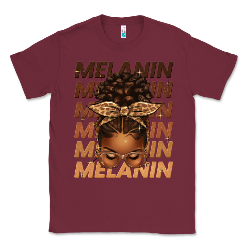 Melanin Afro Messy Bun Classic Tee by texasbilliewilder | Teevron