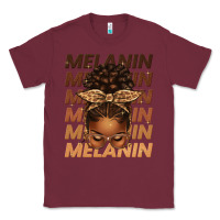 Burgundy melanin afro messy bun Classic Tee - texasbilliewilder