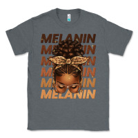 Charcoal Heather melanin afro messy bun Classic Tee - texasbilliewilder
