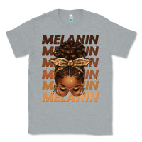 Heather Grey melanin afro messy bun Classic Tee - texasbilliewilder
