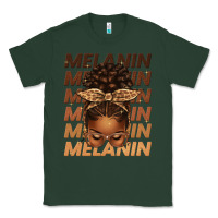 Sports Green melanin afro messy bun Classic Tee - texasbilliewilder