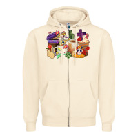 Sandshell mexican dia de los muertos coffee cups Zipper Hoodie - CTS Tumbler Store