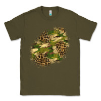 Army Green camouflage and leopard patch  5 Classic Tee - BundleAndBundleShop