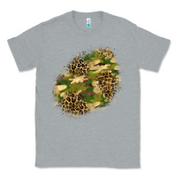 Heather Grey camouflage and leopard patch  5 Classic Tee - BundleAndBundleShop