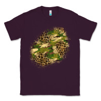 Plum camouflage and leopard patch  5 Classic Tee - BundleAndBundleShop