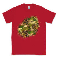 Red camouflage and leopard patch  5 Classic Tee - BundleAndBundleShop