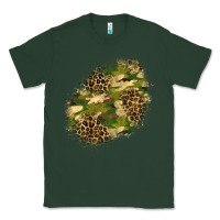 Sports Green camouflage and leopard patch  5 Classic Tee - BundleAndBundleShop