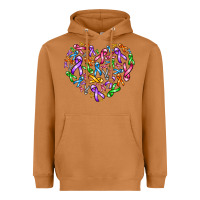Meerkat cancer ribbon heart Heavyweight Hoodie - AdoDesignShop