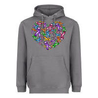 Storm cancer ribbon heart Heavyweight Hoodie - AdoDesignShop