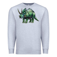 Heather Grey dinosaur triceratops Premium Sweatshirt - Artiststas