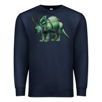 Navy dinosaur triceratops Premium Sweatshirt - Artiststas