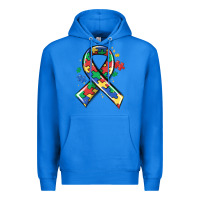 True Royal autism puzzle ribbon Premium Hoodie - MaliasSmallBusiness