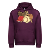 Mauve Wine softball Urban Hoodie - MaliasSmallBusiness