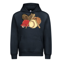 Navy softball Urban Hoodie - MaliasSmallBusiness
