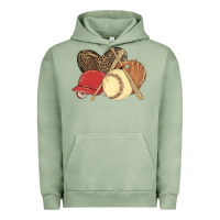 Pigment Oil Green softball Urban Hoodie - MaliasSmallBusiness