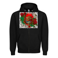 Black mexican flag and roses Zipper Hoodie - CTS Tumbler Store