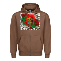 Chestnut mexican flag and roses Zipper Hoodie - CTS Tumbler Store