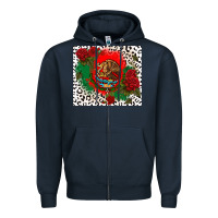 Navy mexican flag and roses Zipper Hoodie - CTS Tumbler Store